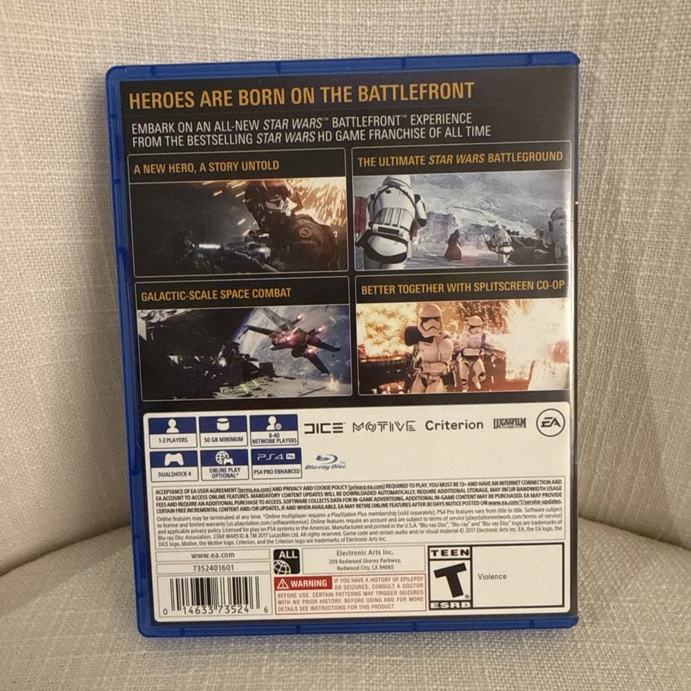 Star Wars Battlefront II - Sony‎ PlayStation 4 Complete In Box Excellent!!